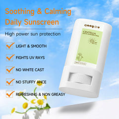 Person using Gaayou sunscreen stick outdoors for long-lasting sun protection