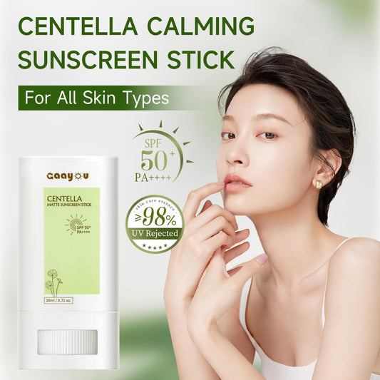 Gaayou sun stick opened to reveal product tip for quick touch-ups