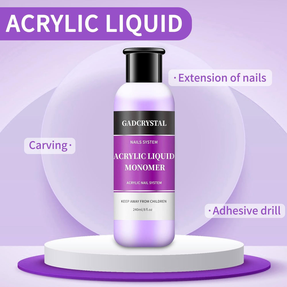 Gadcrystal liquid pour demonstrating clear fluid for smooth acrylic bead formation benefit