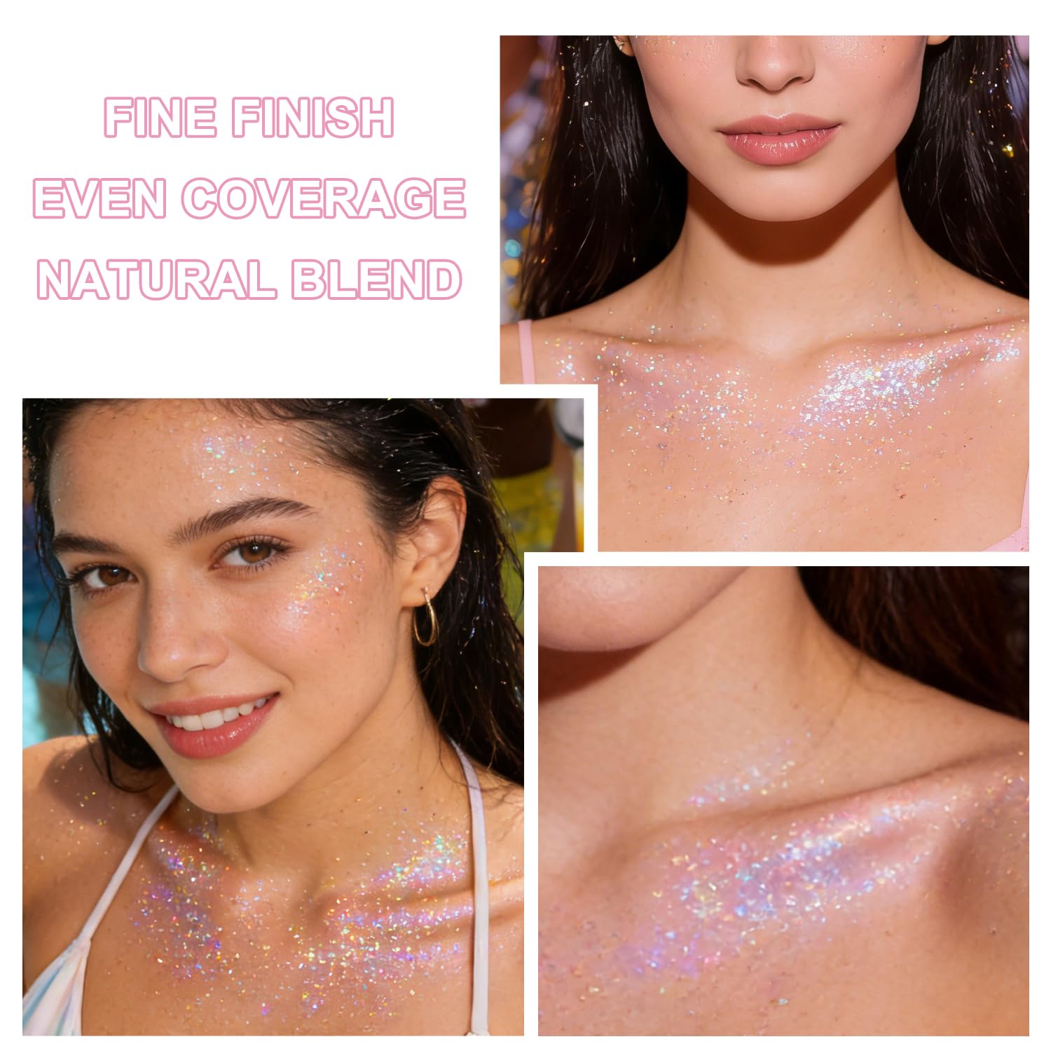 GADMLURY full body festival look with multicolored sparkle under stage lights
