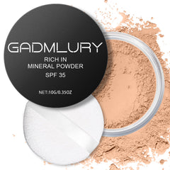 GADMLURY front packaging showing powder jar and protective lid for travel convenience