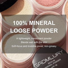 GADMLURY loose powder close-up texture highlighting fine particles and smooth finish