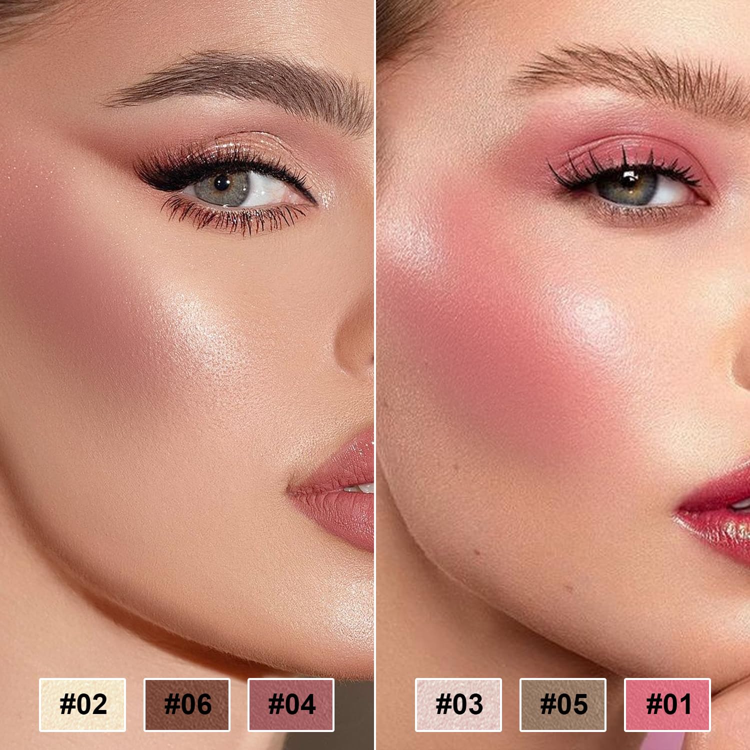 GADMLURY swatches on arm demonstrating shade range and blendability for varied skin tones