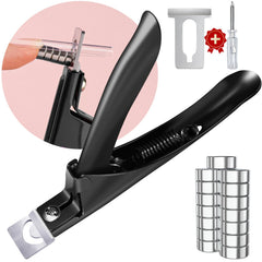 GA&EN black clipper front view showing compact stainless steel design for precise cuts