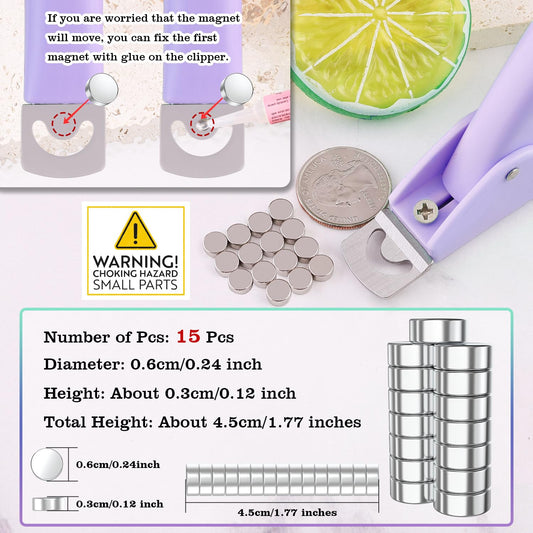 GA&EN magnetic sizers spread out to show 15-piece kit for consistent artificial nail lengths