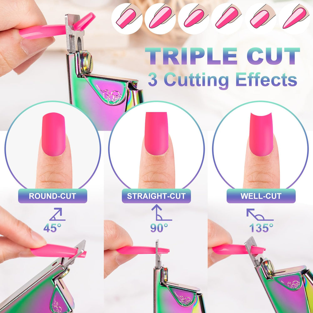 GA&EN clippers showing three angle settings for versatile shaping