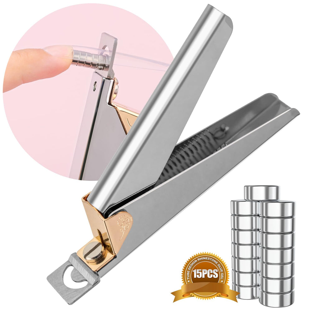 GA&EN front view of the silver nail clipper showing clean professional packaging and quick setup benefit