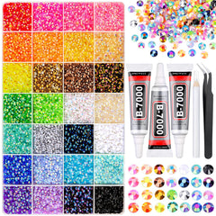 GA&EN front packaging of rhinestone kit showing contents and benefit organization