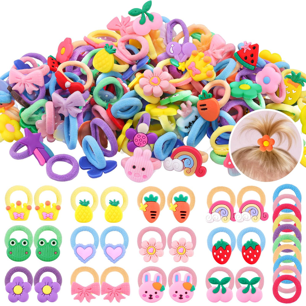 GA&EN front packaging showing 150-piece baby hair tie set with colorful display, organized for gifting