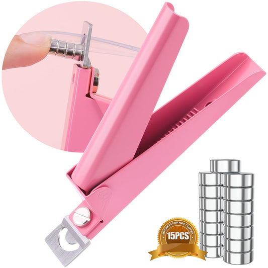 GA&EN light pink clipper front view showing ergonomic handle and finish benefit