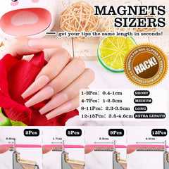 GA&EN spread of 15 magnetic sizers demonstrating consistent length control for faster trims