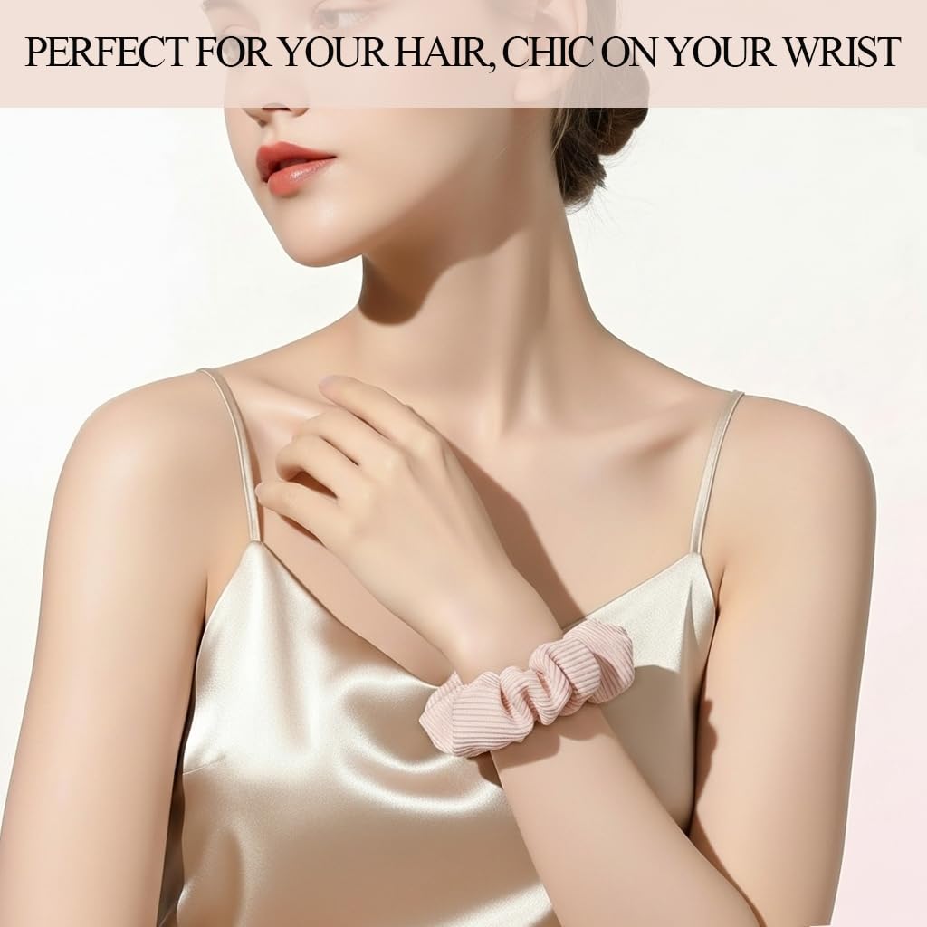 GALAGLIMMER scrunchie holding high ponytail demonstrating secure non-slip hold