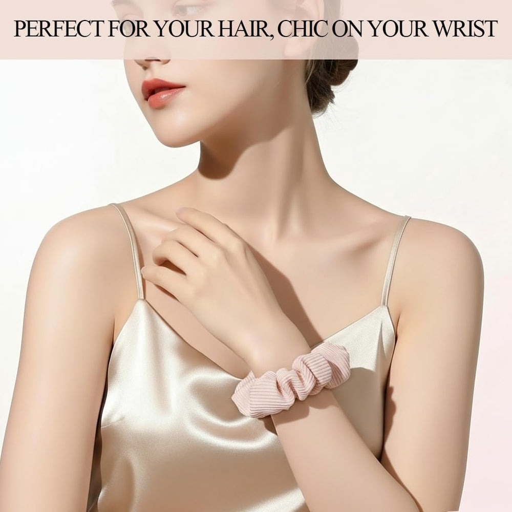 GALAGLIMMER scrunchie holding high ponytail demonstrating secure non-slip hold