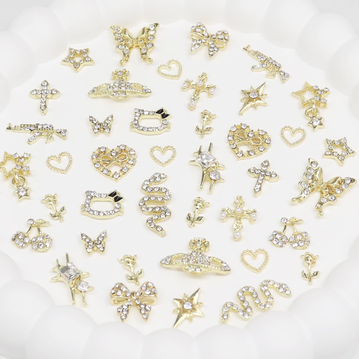 Ganepwns close-up of rhinestone detail highlighting sparkle and premium finish