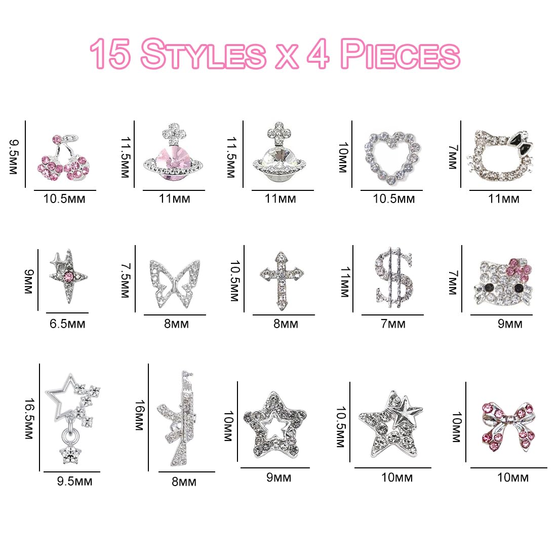 Ganepwns close-up of rhinestone inlay on charm highlighting sparkling detail