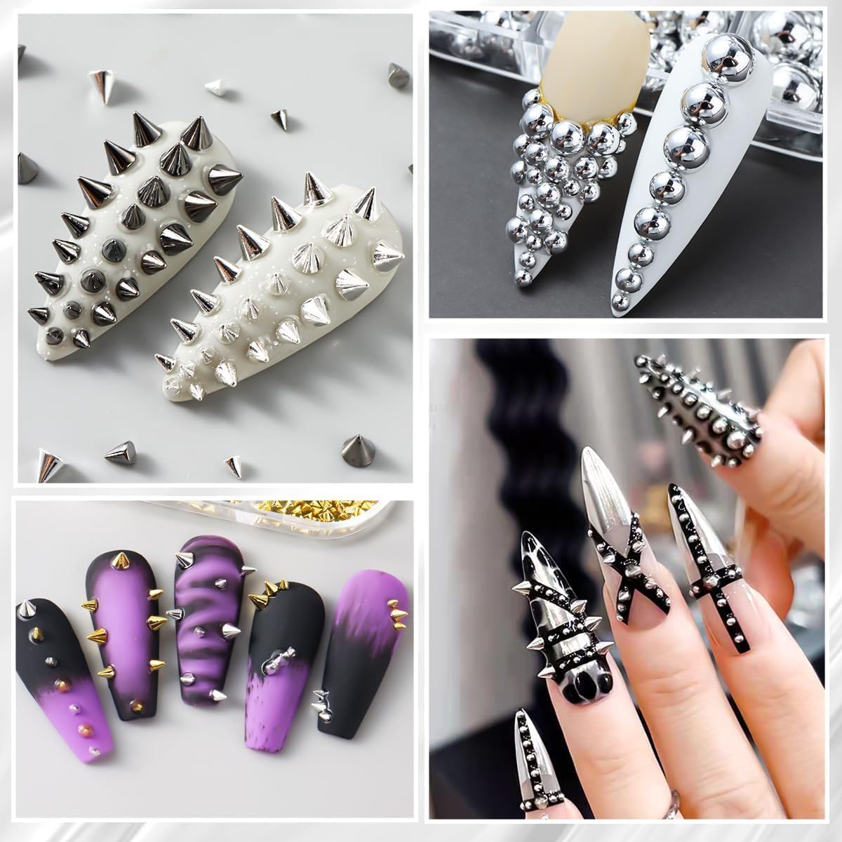 Ganepwns close-up of gold and black spikes highlighting durable alloy finish