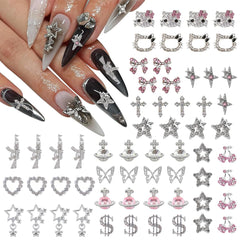 Ganepwns front packaging view showing 60-piece nail charms, ideal for varied designs