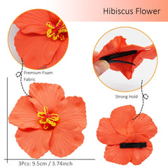Ganepwns hibiscus trio in red orange yellow displayed for colorful outfit accents