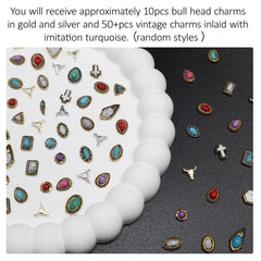 Ganepwns charms beside a ruler showing scale for accurate sizing