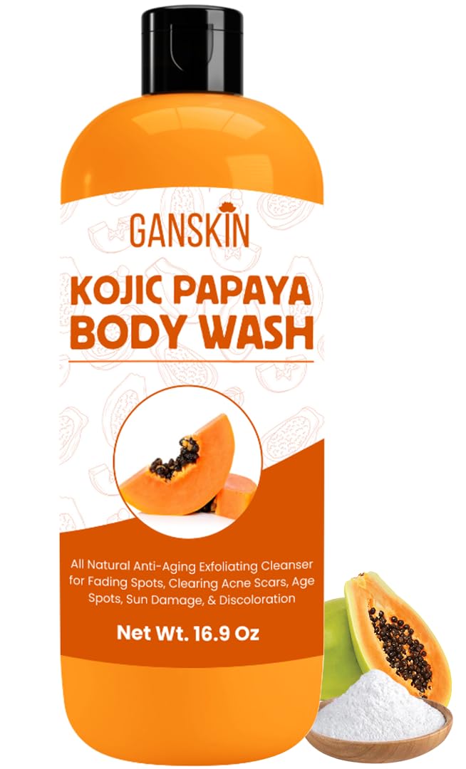 Ganskin front packaging showing kojic papaya soap and brand benefit