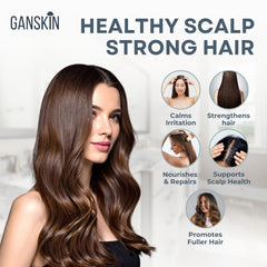 Ganskin 16.9 oz bottle held in hand to show size and travel convenience