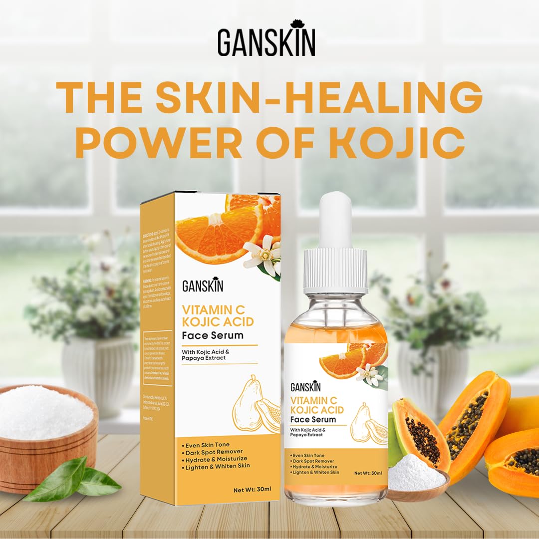 Ganskin serum spread on hands and neck to reduce discoloration