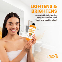 Ganskin bottle held in hand showing product size and portioning