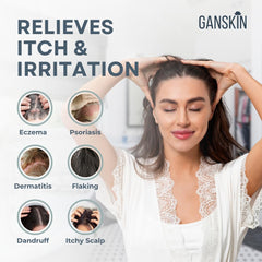 Ganskin shampoo foam texture closeup demonstrating gentle lather and hydration