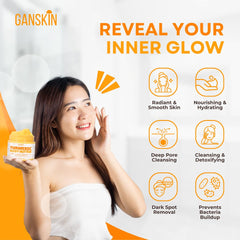 Ganskin cream applied on hand demonstrating smooth spreadability