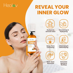 Ganskin foamy lather texture that gently exfoliates and brightens