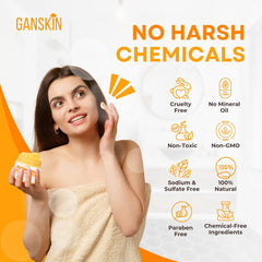 Ganskin butter smoothed onto forearm showing even tone benefit