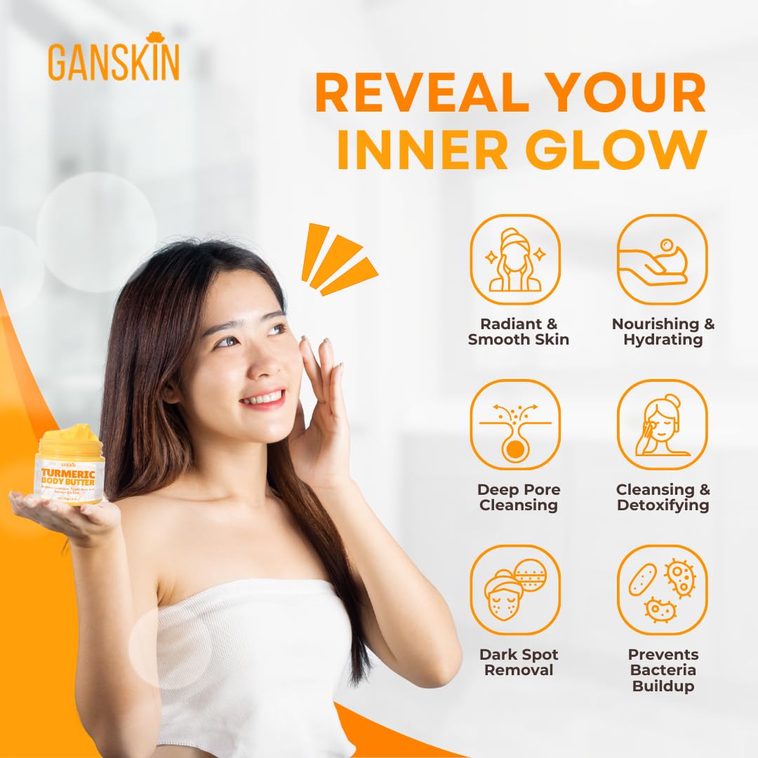 Ganskin cream being applied to face showing gentle pore refining benefit