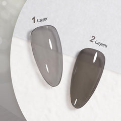 GAOY single-finger swatch of 1724 showing sheer smoked tint for subtle style