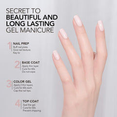 GAOY on natural nails closeup highlighting salon-like glossy finish