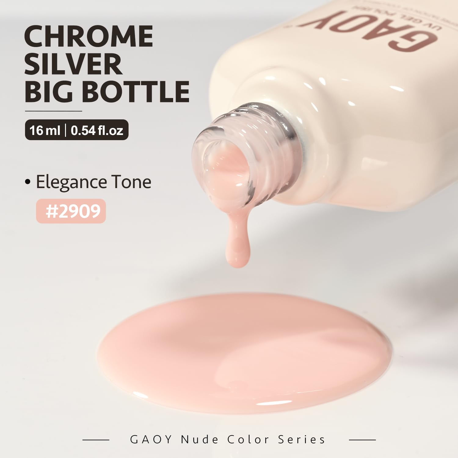 GAOY bottle with finished manicure lifestyle scene showing salon-quality at-home benefit