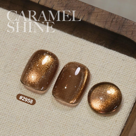 GAOY color swatch wheel displaying Caramel Shine gradient for shade decision