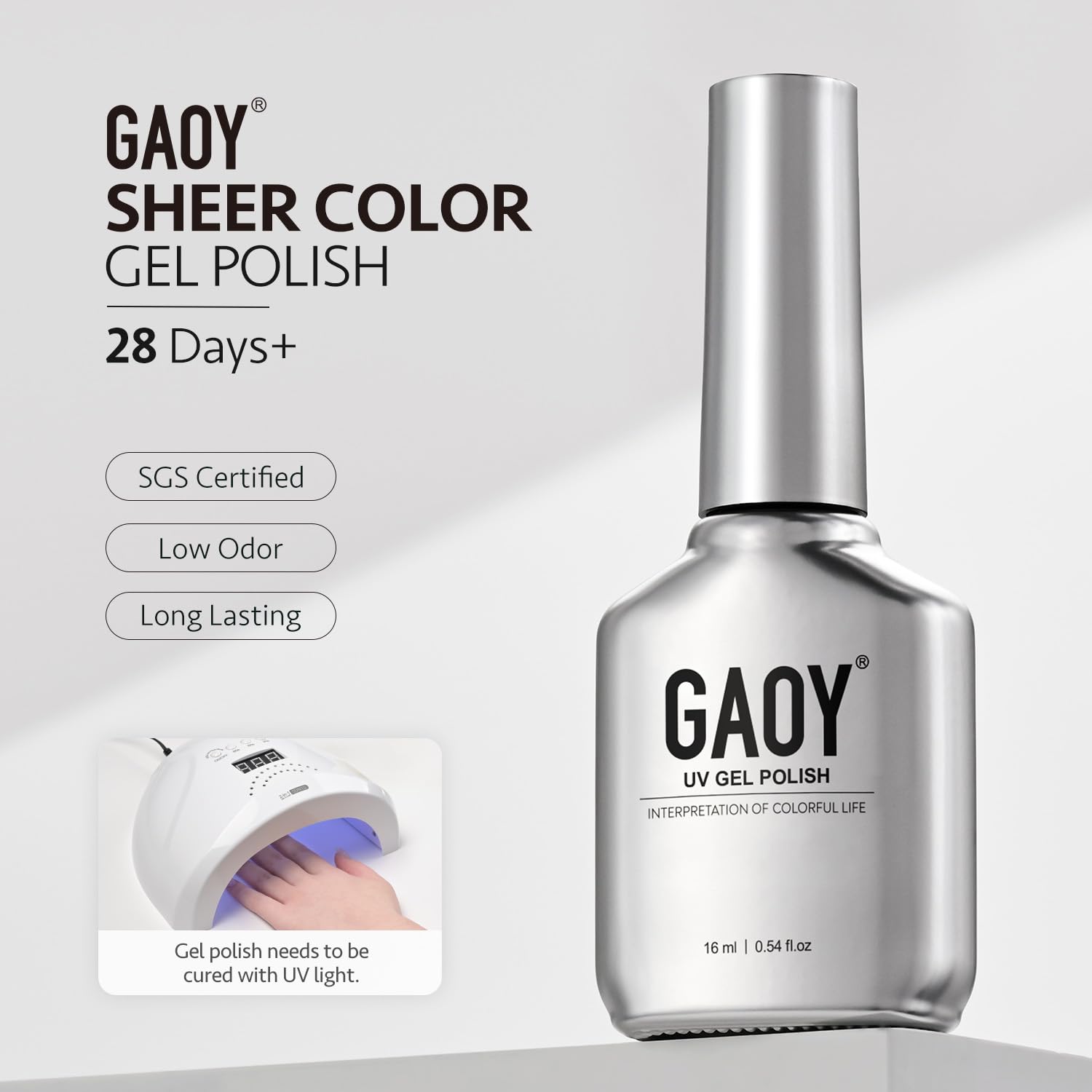 GAOY bottle in hand for size comparison showing 16ml practical volume