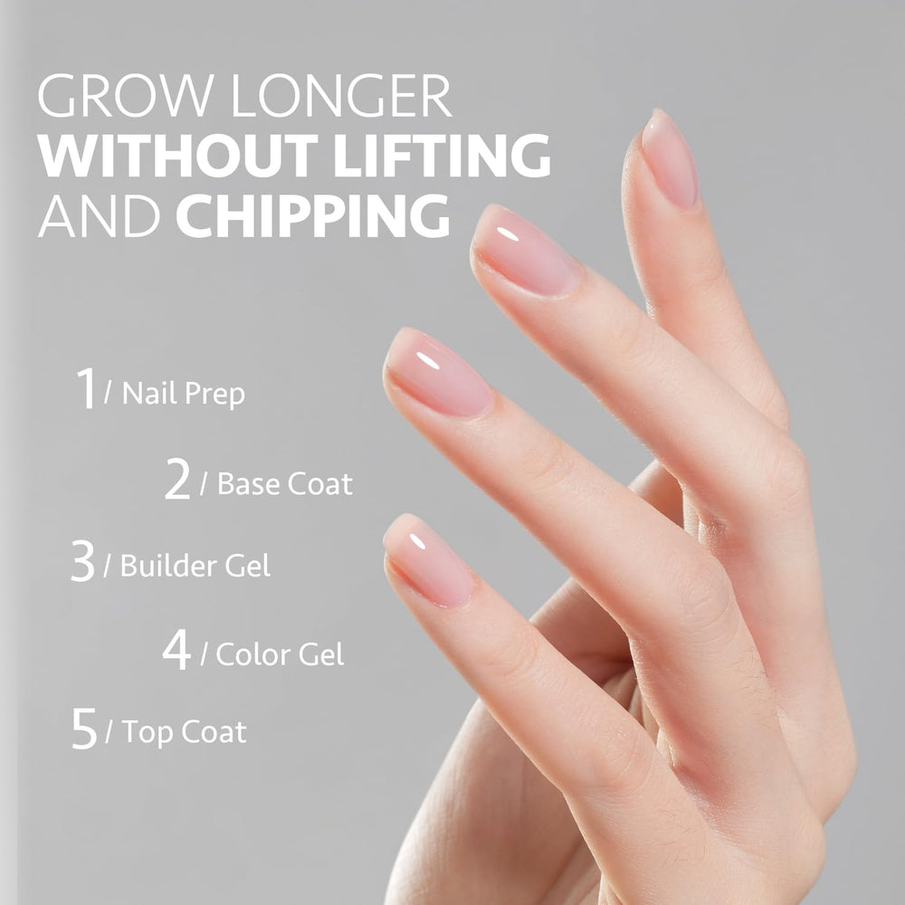 GAOY brush applying gel over tip showing easy extension and shaping advantage