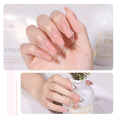 GAOY poly gel applied on a dual form demonstrating quick sculpting and control