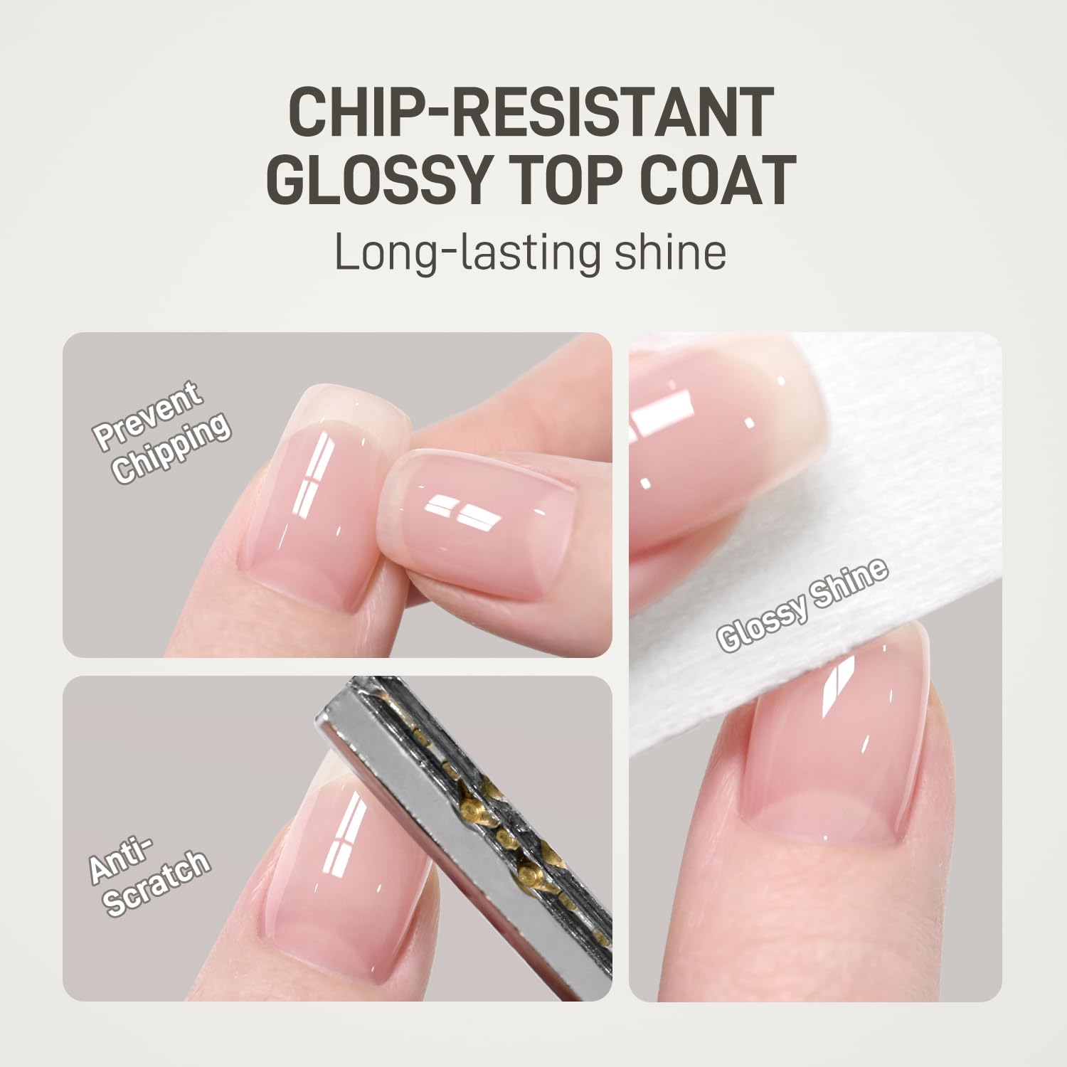 GAOY base coat label detail emphasizing adhesion benefits and clear formula