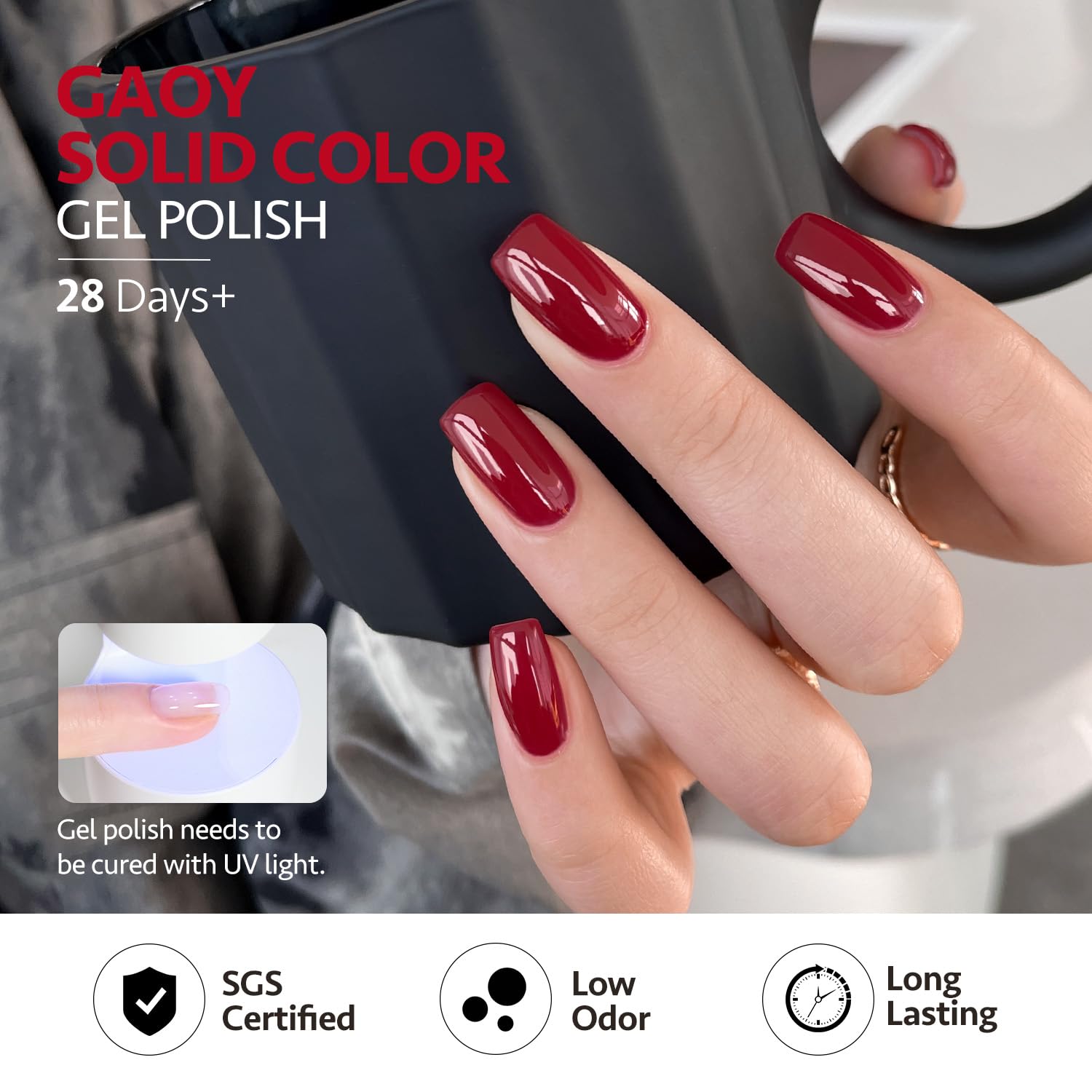 GAOY salon manicure in use demonstration showing professional finish benefit