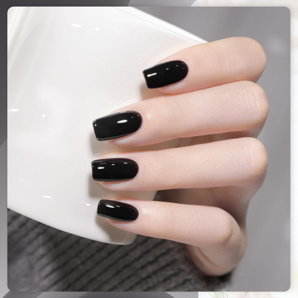 GAOY color swatches on fan showing consistent opaque black coverage benefit