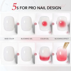 GAOY blooming gel close-up of dropper and clear texture, precise control for nail art