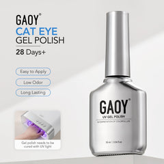 GAOY polish bottle on vanity setting showing salon-quality DIY manicure results