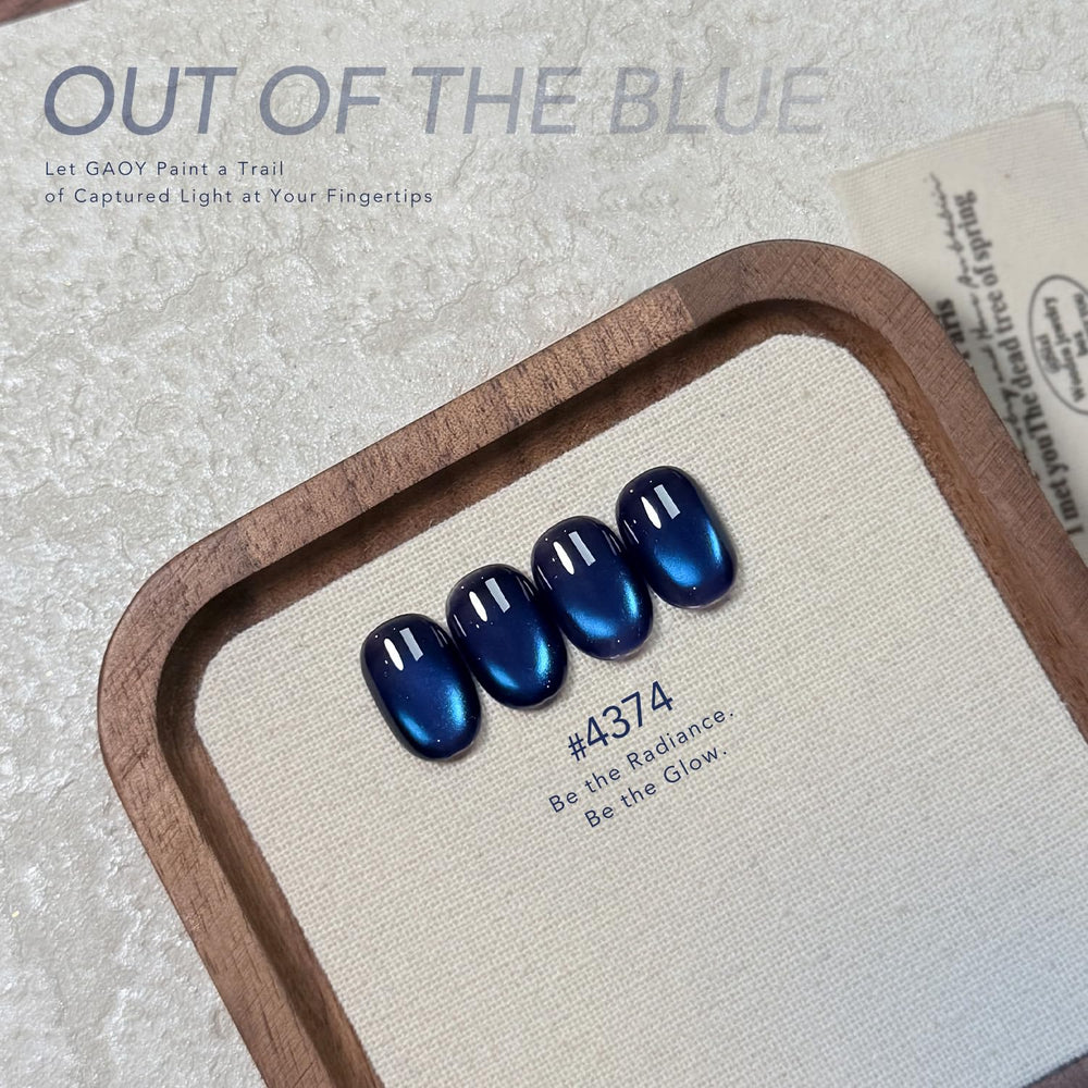 GAOY blue gel texture close-up showing shimmer particles for high-impact shine