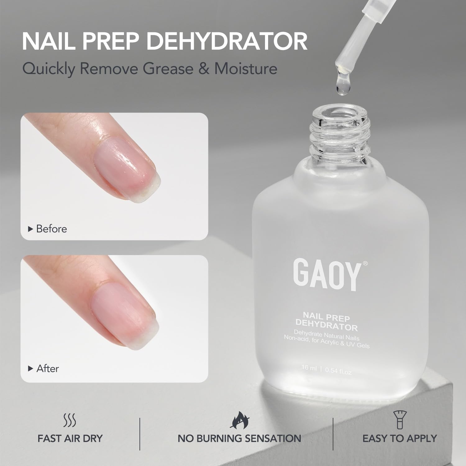GAOY bottle brush close-up displaying precise brush for even application