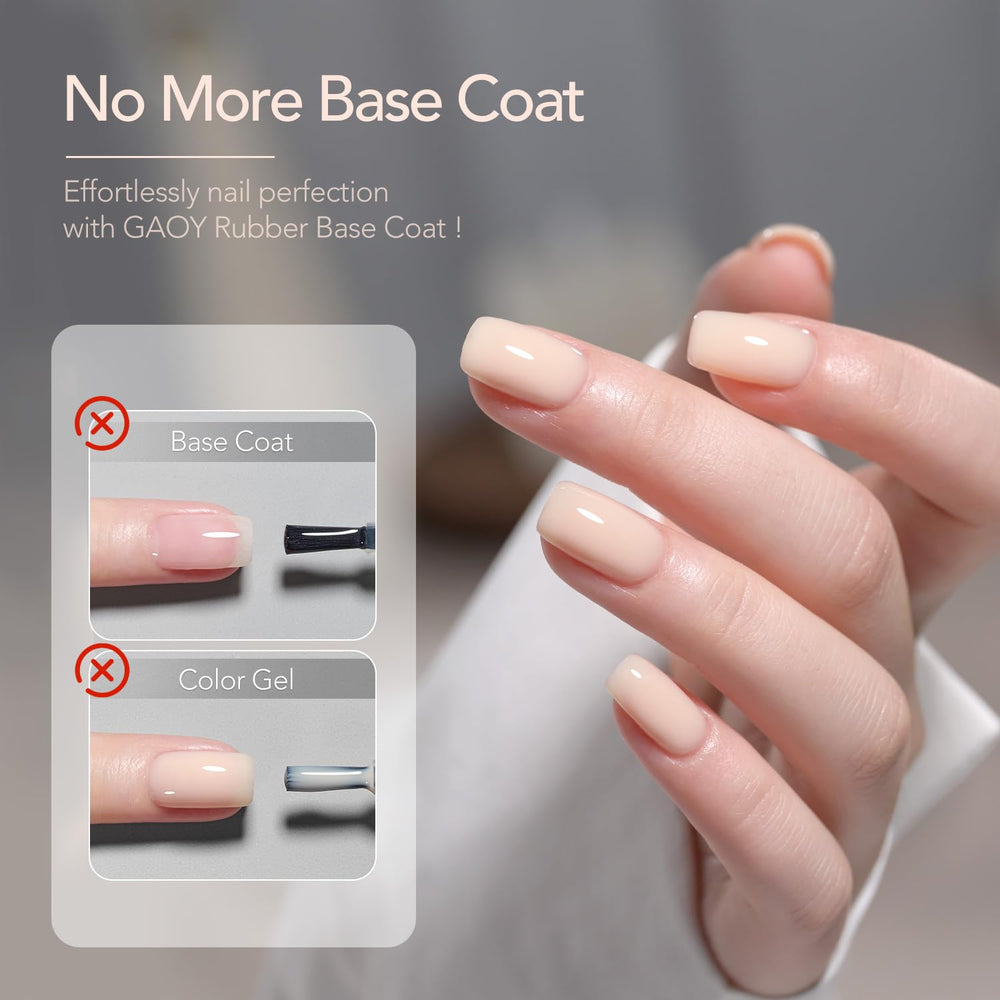 GAOY bottle close-up label highlighting shade name and formulation benefit