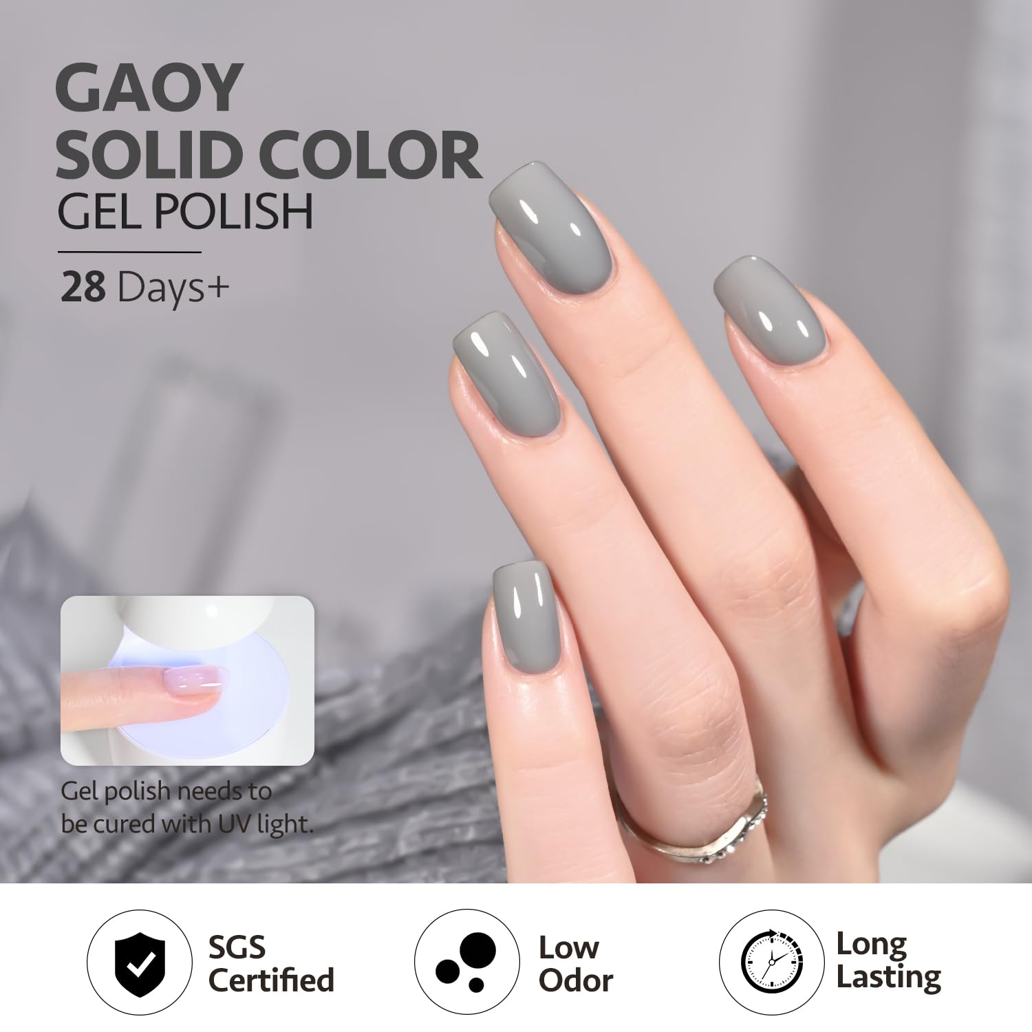 GAOY bottle size comparison in hand illustrating the 16ml salon-sized volume benefit
