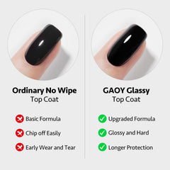 GAOY brush applicator closeup for precise smear-free gel application