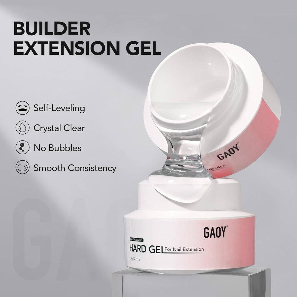 GAOY brush applying gel on form showing precise application control